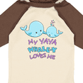 thumbnail image 4 of Inktastic My Yaya Whale-y Loves Me Boys or Girls Long Sleeve Baby Bodysuit, 4 of 5