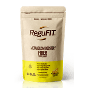 Regufit Daily Fiber Metabolism Booster Supplement for Weight Loss and Digestive Health Support Soluble Prebiotic and Insoluble Fiber Powder, 1 lb. 16 oz, Pineapple Flavor, Kosher