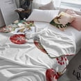 thumbnail image 3 of Christmas Balls Poinsettia Throw Flannel Blanket 30x40In Fir Leaves Winter Snowflakes White Backgroud Super Soft Cozy Bed Blanket, Lightweight Plush Fuzzy Bed Throw for Bedroom Sofa Couch Living Room, 3 of 4