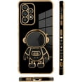 thumbnail image 5 of for Samsung Galaxy A53 5G Case Astronaut Plating Electroplate Luxury Elegant Case Camera Protector Kickstand Shockproof Protective Corner Back Cover Galaxy A53 5G Case -Black, 5 of 5