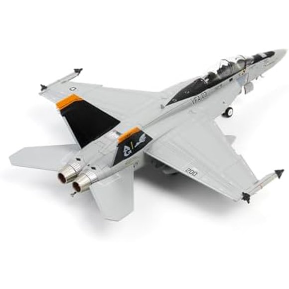 NUOTIE F/A-18F Super Hornet 1/72 Metal Airplane Model Kits with Display Base VFA-103 Jolly Rogers Diecast Alloy Fighter Replica Prebuild Military Aircraft for Collection or Gift