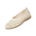 thumbnail image 2 of Women's Hollow Comfort Slip On Leather Ballets Flats Shoes Womens Casual Shoes Comfortable Walking Shoes Slip On Shoes Women Wide Width Orthopedic Shoes for Women Casual Dress Work Office Shoes 36, 2 of 7