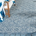 thumbnail image 4 of SAFAVIEH Courtyard Lillie Geometric Indoor/Outdoor Area Rug, Navy/Grey, 8' x 11', 4 of 6