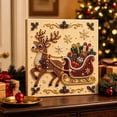 thumbnail image 2 of syligr Reindeer & Gift Christmas Diamond Art for Adults, Vintage Christmas Pearl Art Kits, DIY Pearl Diamond Kit, Winter Bead Crafts Ornament, Xmas Party Decorations for Mantel, Unique Gift/Favors, 2 of 8