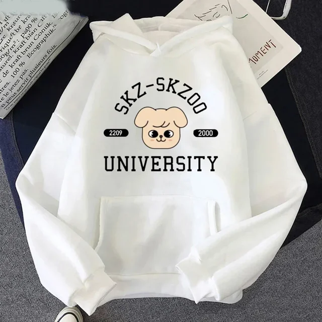 Chandail à Capuchon Kpop Stray Children pour Femmes Kawaii Grande Taille Vêtements de Rue Harajuku