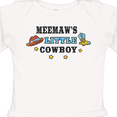 thumbnail image 4 of Inktastic Meemaws Little Cowboy with Cowboy Hat and Boots Boys Long Sleeve Baby Bodysuit, 4 of 5