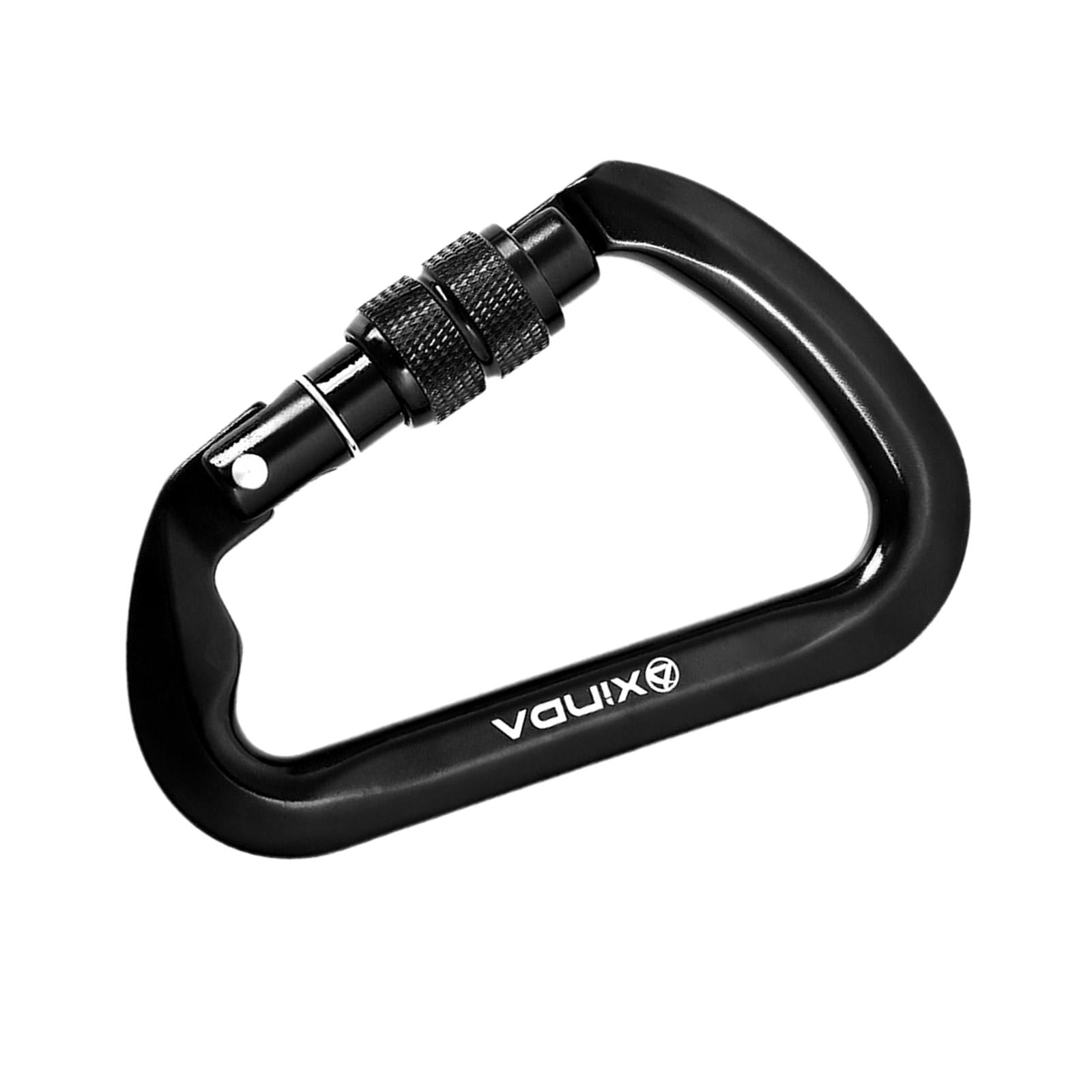 Filmsticks Carabiner D-Clip, Aluminum Alloy in Charcoal Black with Scr