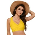 thumbnail image 3 of gdxvjhbj Women Underwire Bikini Top - Push Up Swim Top Only Bra Padded Swimsuit Tops 2025 Bathing Suit Tops (Yellow,M), 3 of 9