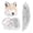 White, variant on Furry Wolf Fox Mask Tail and Paw Gloves Set, Adult Halloween Fox Wolf Mask Animal Fursuit Therian Party Costume