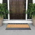 thumbnail image 3 of A1 Home Collections 36"×24" Natural Coir & Rubber Doormat - Decorative Welcome Design, Heavy Duty Coconut Fiber Entry Mat with Non-Slip Backing - Anti-Shed Treated, Low Profile Outdoor Front Door Mat, 3 of 7