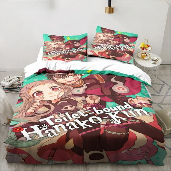 Anime Toilet-Bound Hanako-kun Bedding Set Duvet Covers Pillowcases Comforter Bedding Set Bedclothes Bed Linen Bed Sheets
