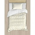 thumbnail image 3 of Ivory Duvet Cover Set, Floral Arrangement Branches Botanical Garden Beauty Petal Graphic Art Print, Decorative 3 Piece Bedding Set with 2 Pillow Shams, Queen Size, Cream White, by Ambesonne, 3 of 3