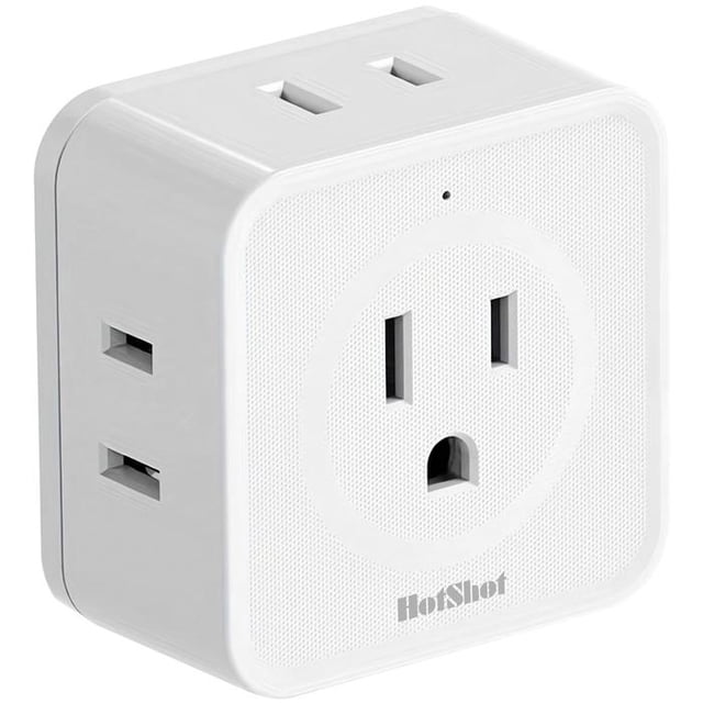 Extensión de 5 Vías CubicCharge 1Pza 5 Salidas AC 110-240V 50-60Hz15A Max Blanco.