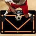 thumbnail image 1 of Alfombra de entrenamiento de fútbol, ​​alfombra portátil resistente al desgaste, antideslizante, alfombra de entrenamiento para niños, principiantes, Naranja, 1 of 8