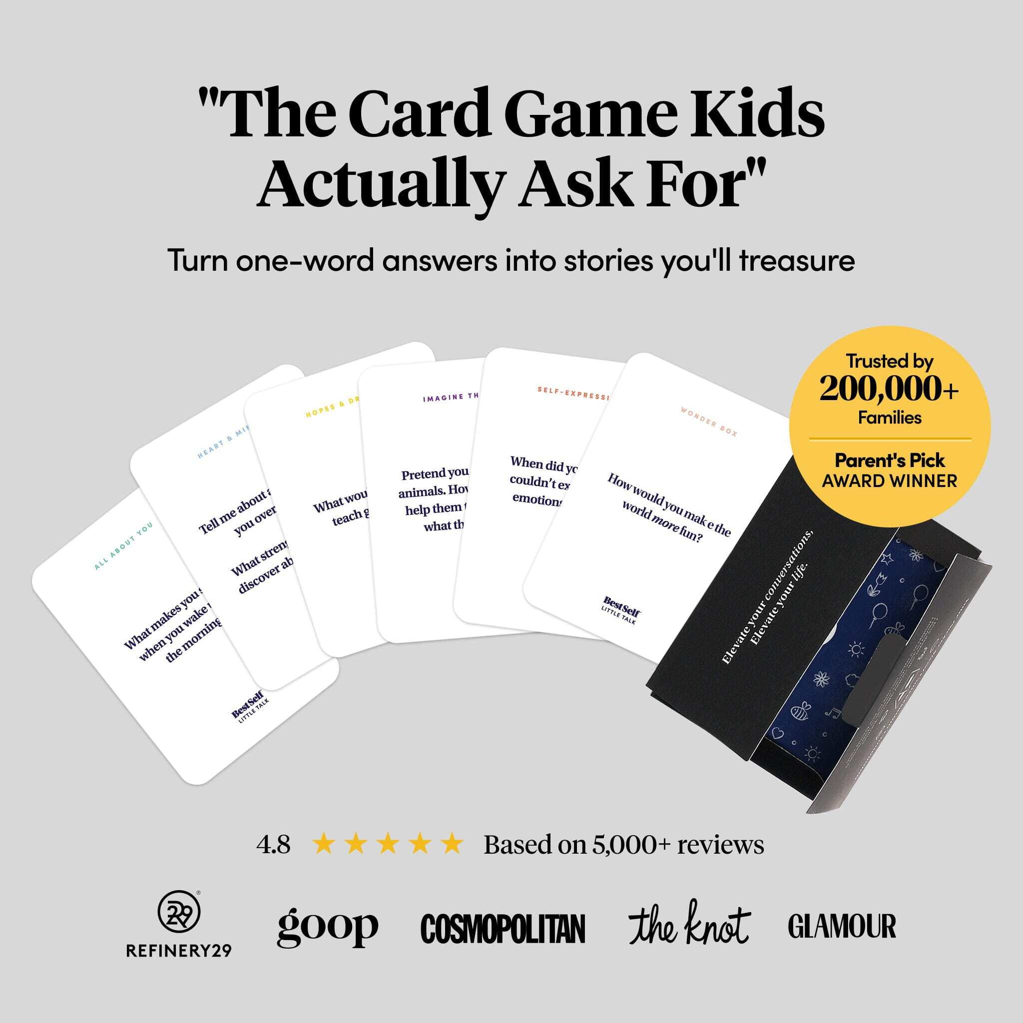 BestSelf Co. Little Talk Deck - Kids Conversation Starter Cards