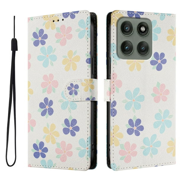 FOXDOCK Funda Tipo Cartera para Motorola Edge 60 Pro con Soporte y Correa – Diseño de Patrones Lindos