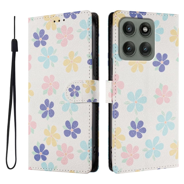 FOXDOCK Funda Tipo Cartera para Motorola Edge 60 Pro con Soporte y Correa – Diseño de Patrones Lindos