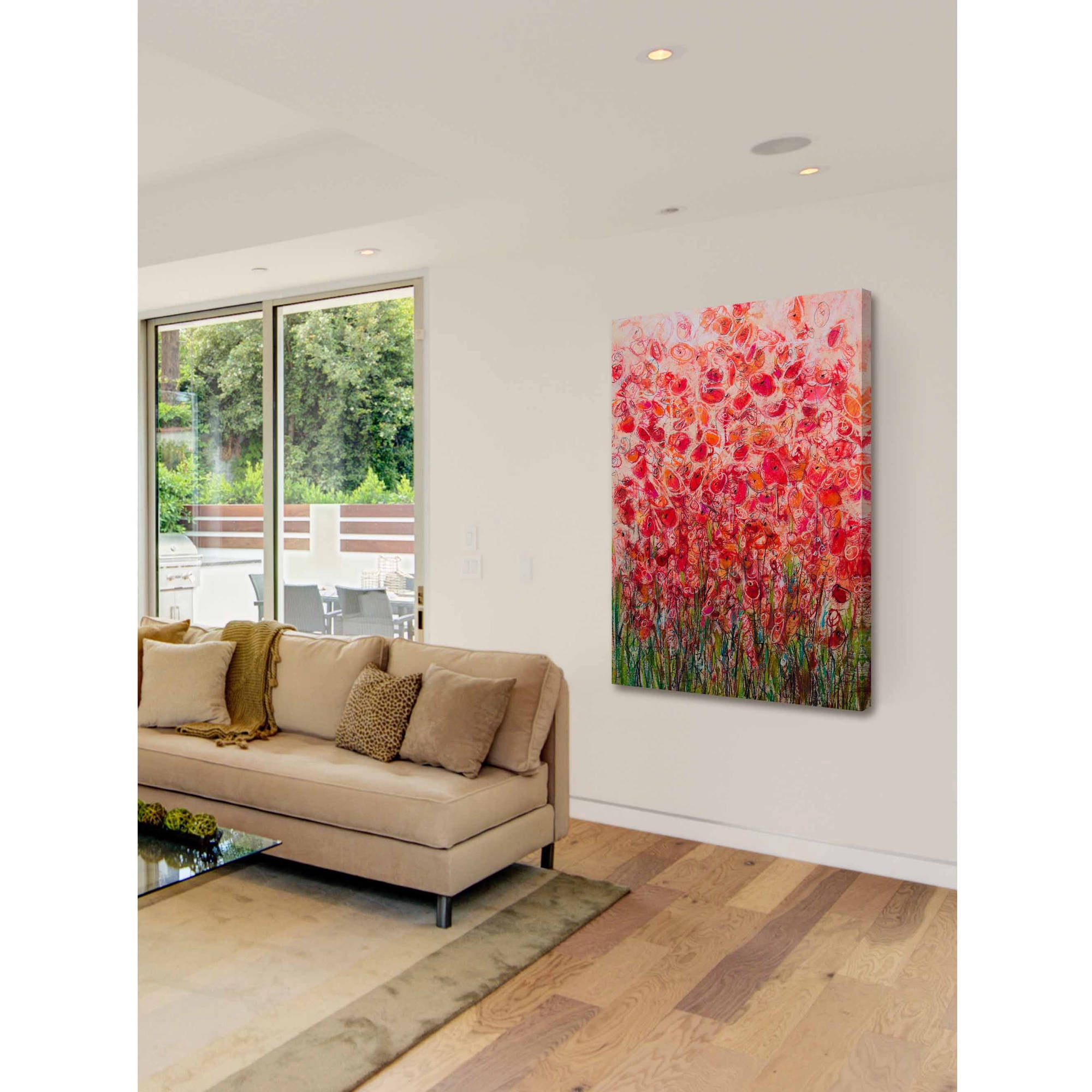 "Flowery Frenzy" Painting Print on Wrapped Canvas