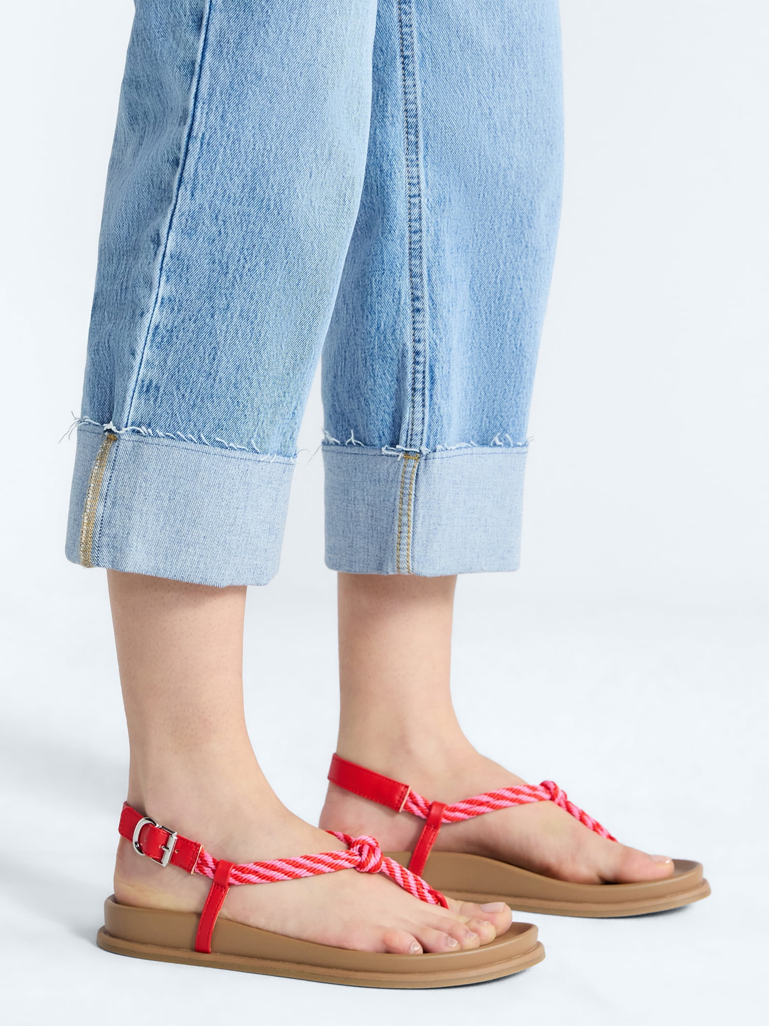 Free Assembly Women's Rope Footbed Sandals