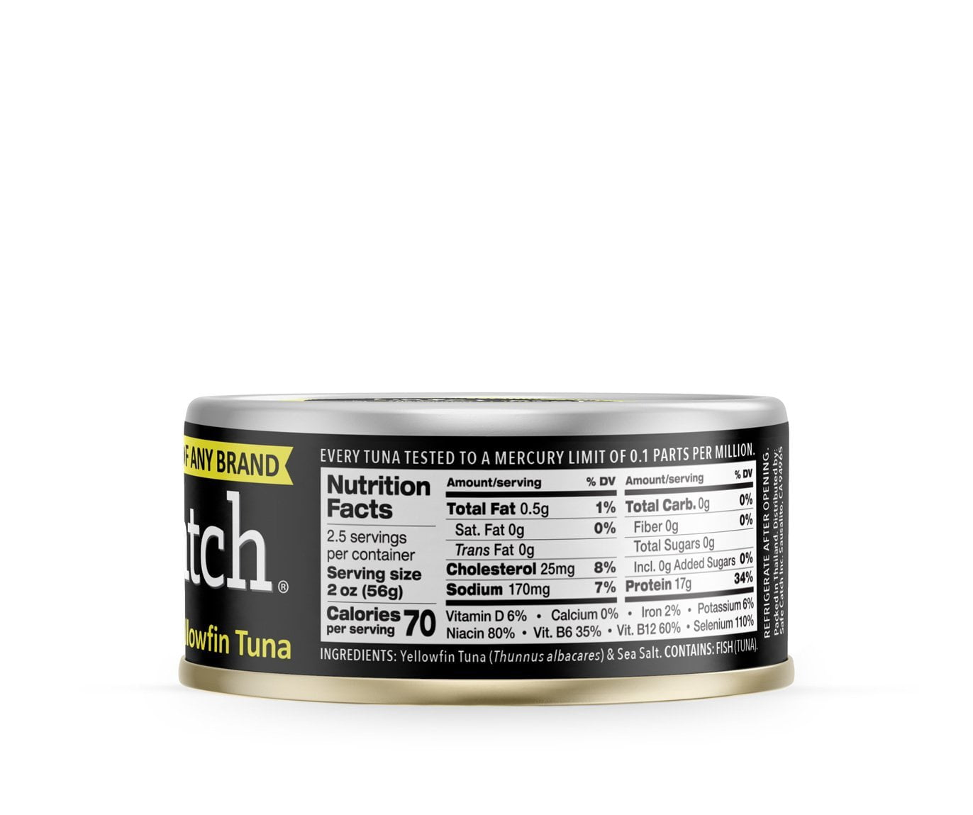 Safe Catch - Slow Cooked Premium Solid Wild Ahi Tuna Steak - 5 oz. Pack Of 6