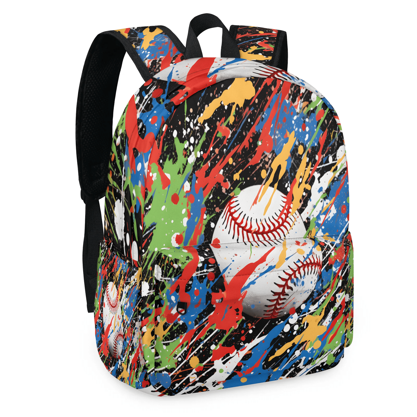 Herdesigns Graffiti Baseball Backpack for Men Women, Lightweight Laptop Backpack 16.3 Inch Softball Sports Casual Daypack for Travel Work Commuter