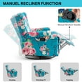 thumbnail image 2 of DREAMSIDEA Recliner Swivel Glider Rocker Nursery Chair for Adults, High Back Upholstered Rocking Armchair for Living Room, Manual Reclining Sofa Lounge Chair with Deep Seat in Fabric - Peacock Blue, 2 of 5