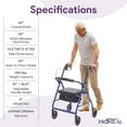 thumbnail image 7 of ProHeal Premium Foldable Lightweight Steel Rollator Walker with Seat – Adjustable Height Rollator, Padded Seat, and 6 Inch Wheels, 7 of 7