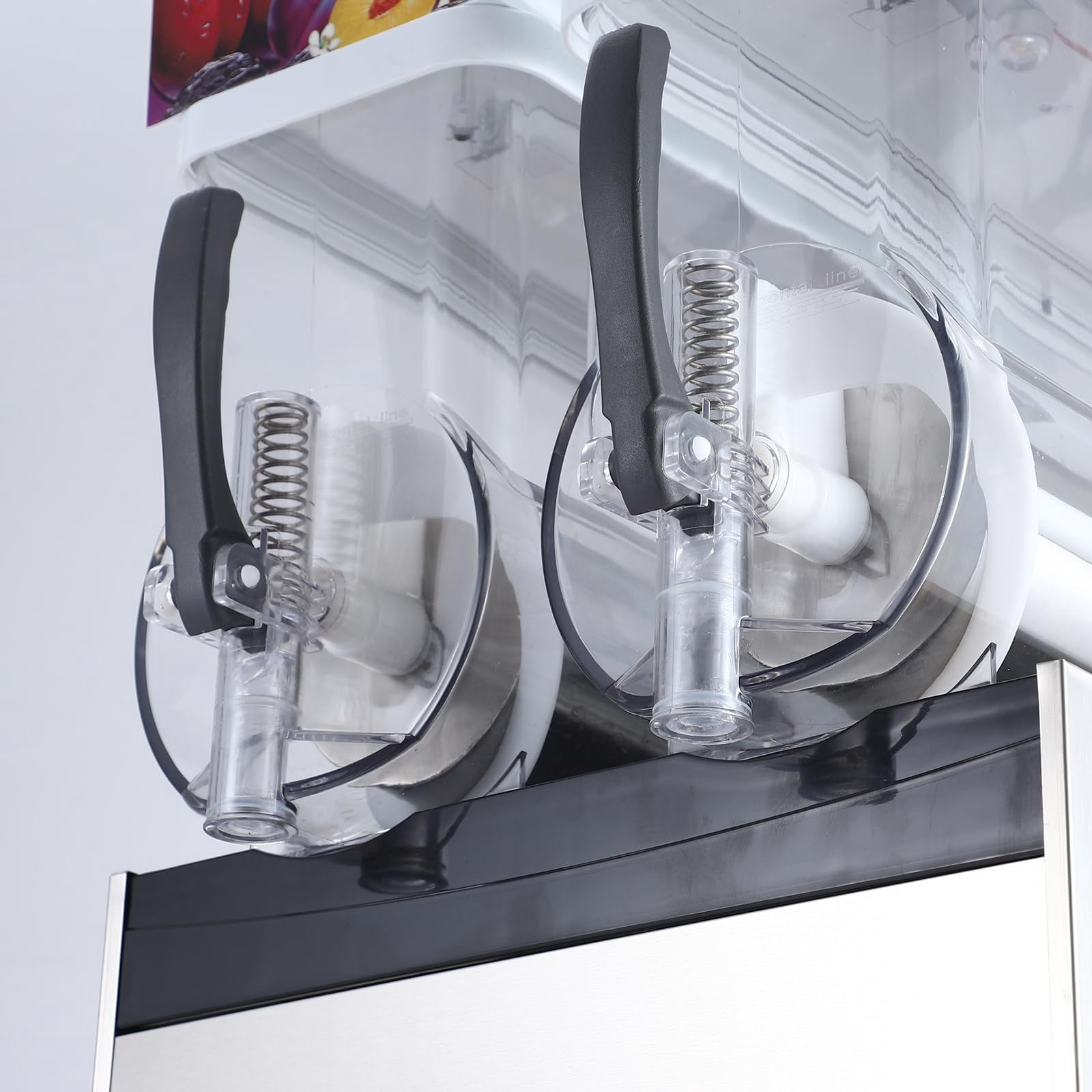 700W Dual Tank Commercial Slushie Machine – 15L x 2, Stainless Steel, Self-Cleaning, High-Speed Frozen Drink Maker for Home or Bar, White