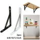 thumbnail image 3 of soportes de estante triangulares plegables, soporte ajustable para mesa, estante de pared, muebles, estantes pesados, blanco, 6 pulgadas, 3 of 5