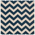 thumbnail image 5 of Safavieh Courtyard Bailey Chevron Indoor/Outdoor Area Rug, 6'7" x 6'7" Round, Navy/Beige, 5 of 10