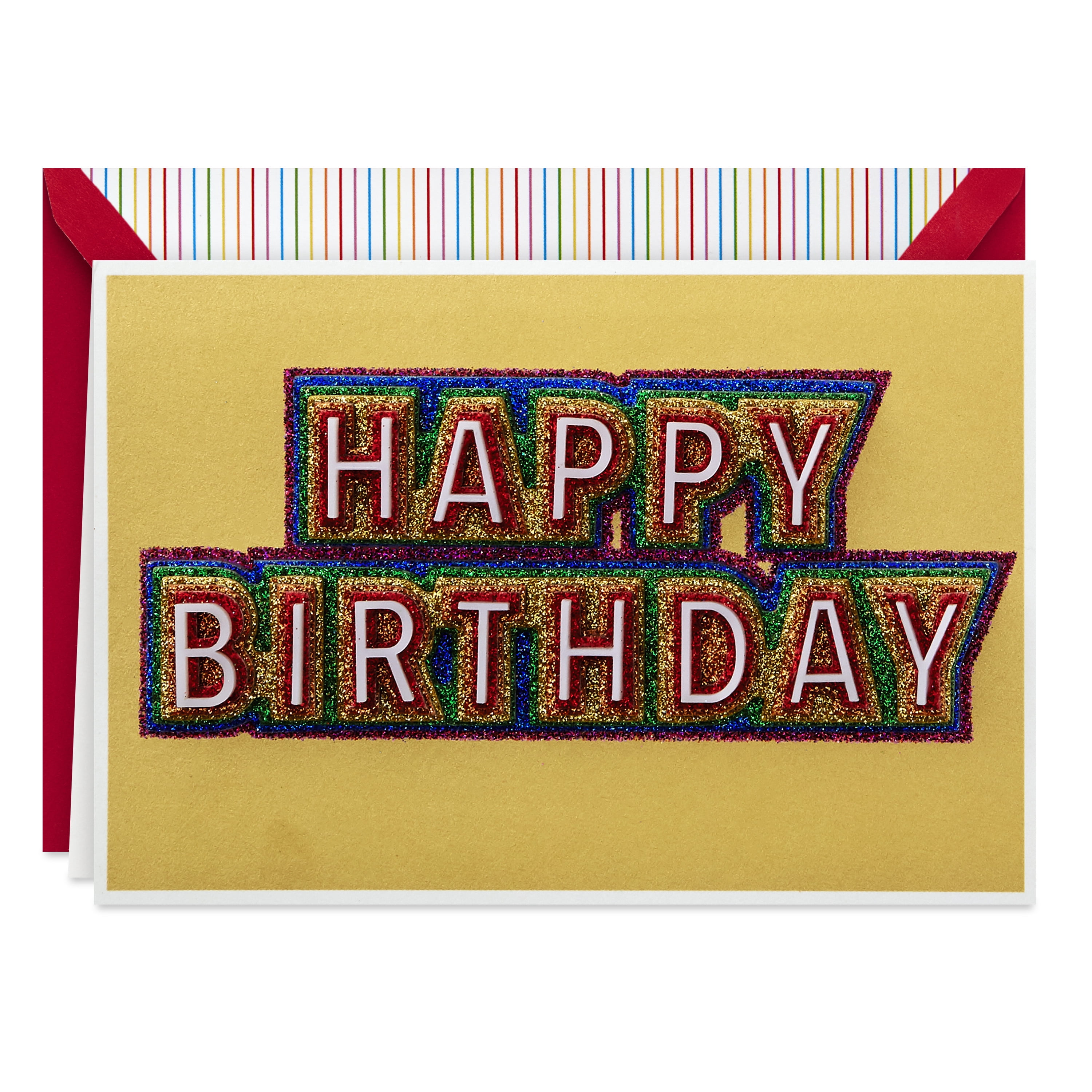 Hallmark Signature Birthday Card (Retro Rainbow)