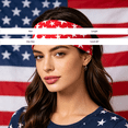 thumbnail image 3 of kaondbfi Summer Patriotic Accessories 250th Anniversary Usa Headbands for Women American Flag Headband 4th of July Wide Hairband Wicking Sports for Independence Day Holiday Accessories, 3 of 4