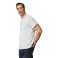 thumbnail image 4 of Gildan Short Sleeve Pocket T-Shirt - Dryblend, Men Crewneck Classic Fit Tee, Ash, L, 4 of 5
