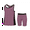 Lavender, variant on Essenclo Girls Summer Set, Tank Top and Athletic Shorts, 2 Pc Set - Charcoal
