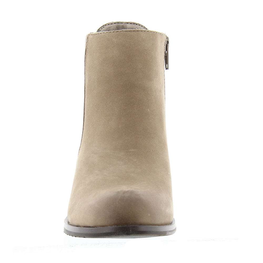 ARRAY Womens Logan Leather Round Toe Ankle Chelsea Boots Taupe Size 6.0
