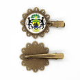 thumbnail image 1 of Tocado de pieza de pelo Unbranded emblema nacional metal vintage, 1 of 3