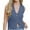 Blue, variant on Women Crochet Knit Vest Top Button Up Deep V-Neck Sleeveless Sweater Vest Y2k Going Out Top 2025 Trendy Cropped Tops