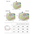 thumbnail image 2 of Easter Toaster Cover 4 Slice, Large Kitchen Appliance Covers, Spring Bunny Colorful Rabbit Eggs Butterfly Blue Green Toaster Oven Cover with Loop, Bread Machine Cover Polyester Dust Cover Protection, 2 of 4