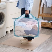 Mainstays White Mesh Pop-Up Laundry Basket with Heavy Duty Handles, 21 x 13 x 15.5 inches