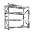 thumbnail image 5 of 3000LBS Heavy Duty Stainless Steel Shelves Garage Shelving 4-Tier Metal Storage Shelves Adjustable Shelf Unit Storage Rack for Basement Supermarket Warehouse 68.9" W x 23.7" D x 70" H, 5 of 10