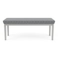 thumbnail image 4 of Lesro Lenox Steel Fabric 2-Seat Waiting Room Guest Bench in Silver/Adler Gray Flannel, 4 of 5