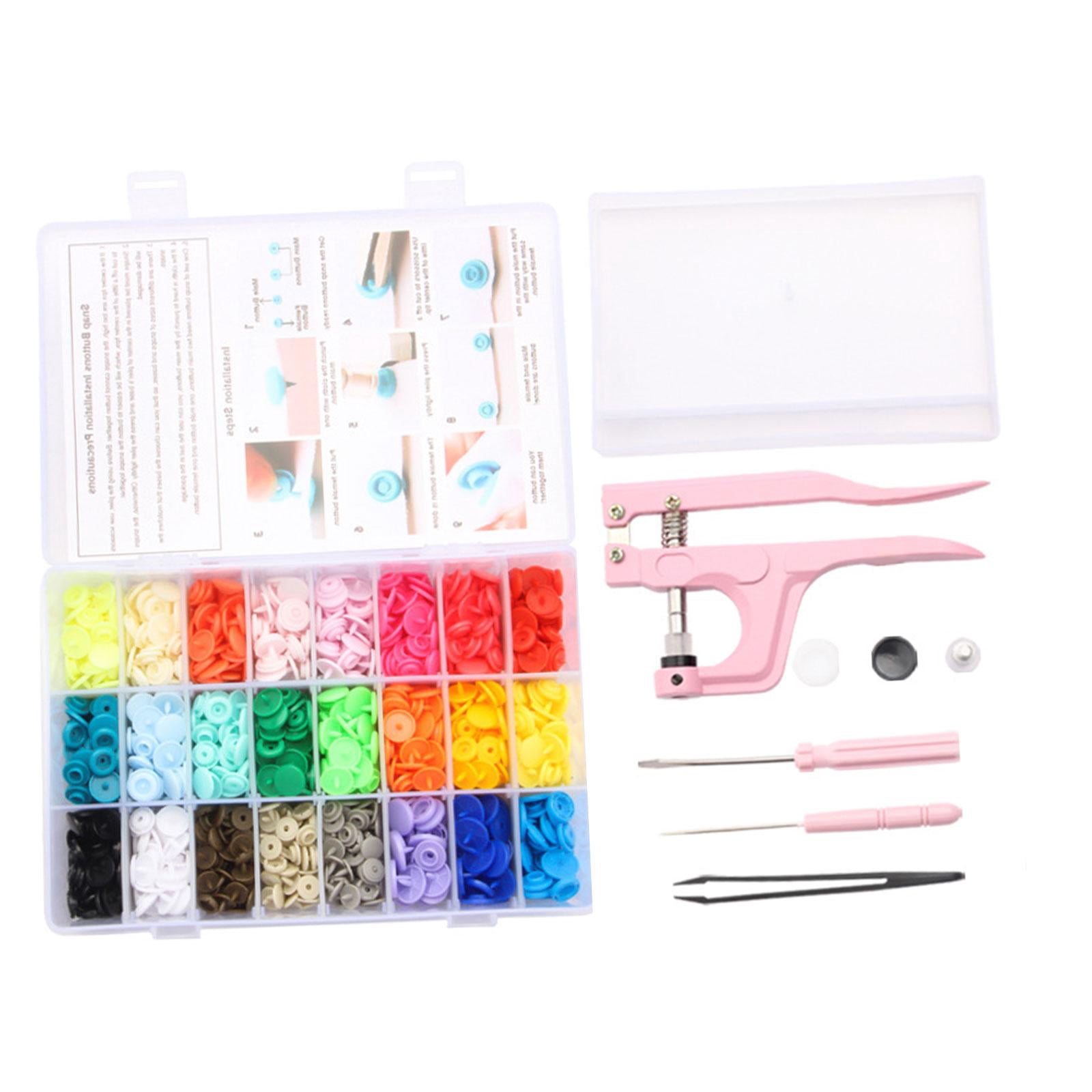 Snap Buttons Set Snap Button Snap Fasteners Tool with Snap Pliers Resin Snaps Press Studs for Jackets Crafting Clothing Sewing