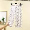 thumbnail image 2 of Bovxnpu Women's Pajama Pants Sleep Lounge Bottoms Cotton Capris Straight Leg Loose Casual Home Wear Pants Sleepwear, 2 of 6
