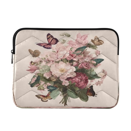 Laptop Bag Laptop Sleeves Laptop Case Laptop Protective Case Beautiful Flowers and Butterflies