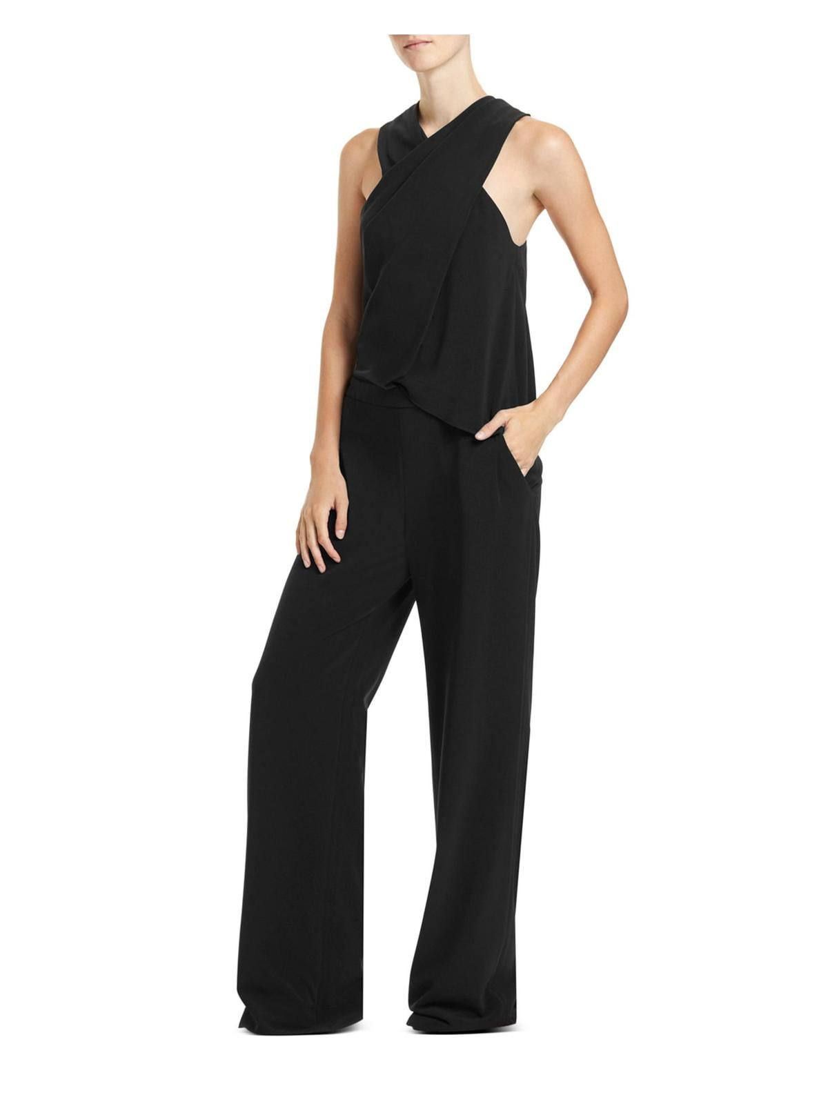 Halston Womens Wrap Neck Halter 