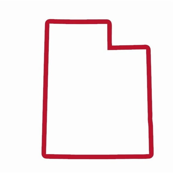 State Map Outline Utah Vinyl Decal Sticker UV & Waterproof Bumper Window Laptop Automotive Water Bottle Gift accessories – RED 4.5"