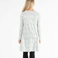 thumbnail image 5 of Howard's S/M Scattered Dots Brushed Jersey Boat Neck Long Sleeve High Low Top for Women, 5 of 5