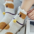 thumbnail image 6 of Kids Boys Girls Fuzzy Socks Cute Cartoon Cat Winter Warm Fleece Lining Slipper Socks Christmas Socks, 6 of 6