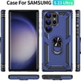 thumbnail image 2 of for S23 Ultra Case Galaxy S23 Ultra 5G Phone Case Samsung S23 Ultra Case,[ Military Grade ] Protective CaseDurable Dual-Layer with Ring Stand Cover for Samsung Galaxy S23 Ultra 5G - Blue, 2 of 12
