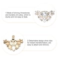 thumbnail image 4 of Uxcell 2 piezas de clips para zapatos con rhinestones, accesorios de decoración elegantes para mujeres, tono dorado, 4 of 5